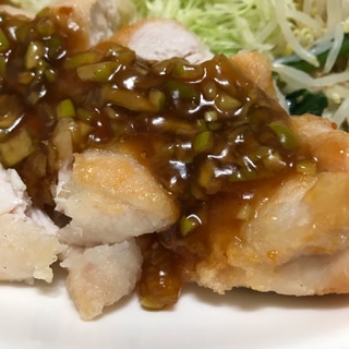 鶏胸肉で油淋鶏